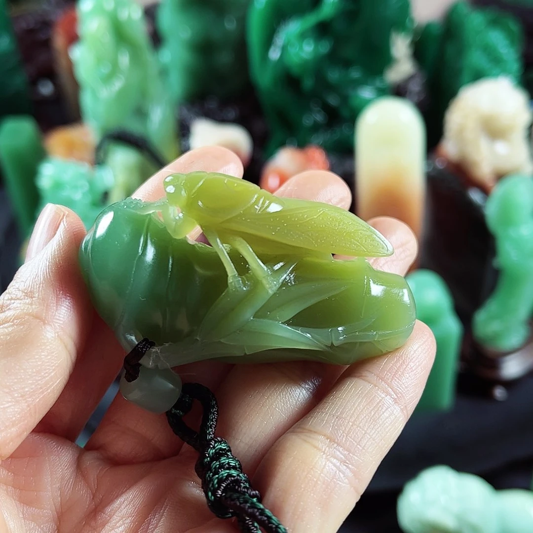 四川石名贵石材梅子青