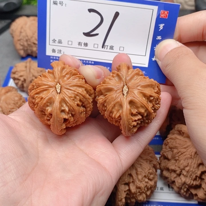 把件桃核40白狮子21号牌