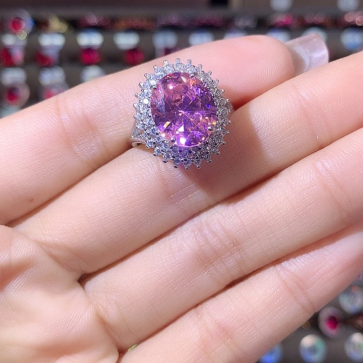 925银帕帕粉色戒指