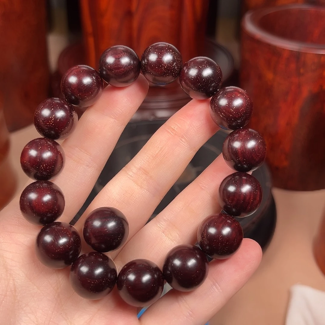 三***道檀香木小叶紫檀佛珠