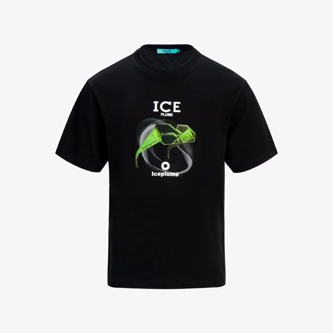 ICEPLUME 2025新款休闲百搭男士T恤时尚圆领潮流透气短袖男t恤