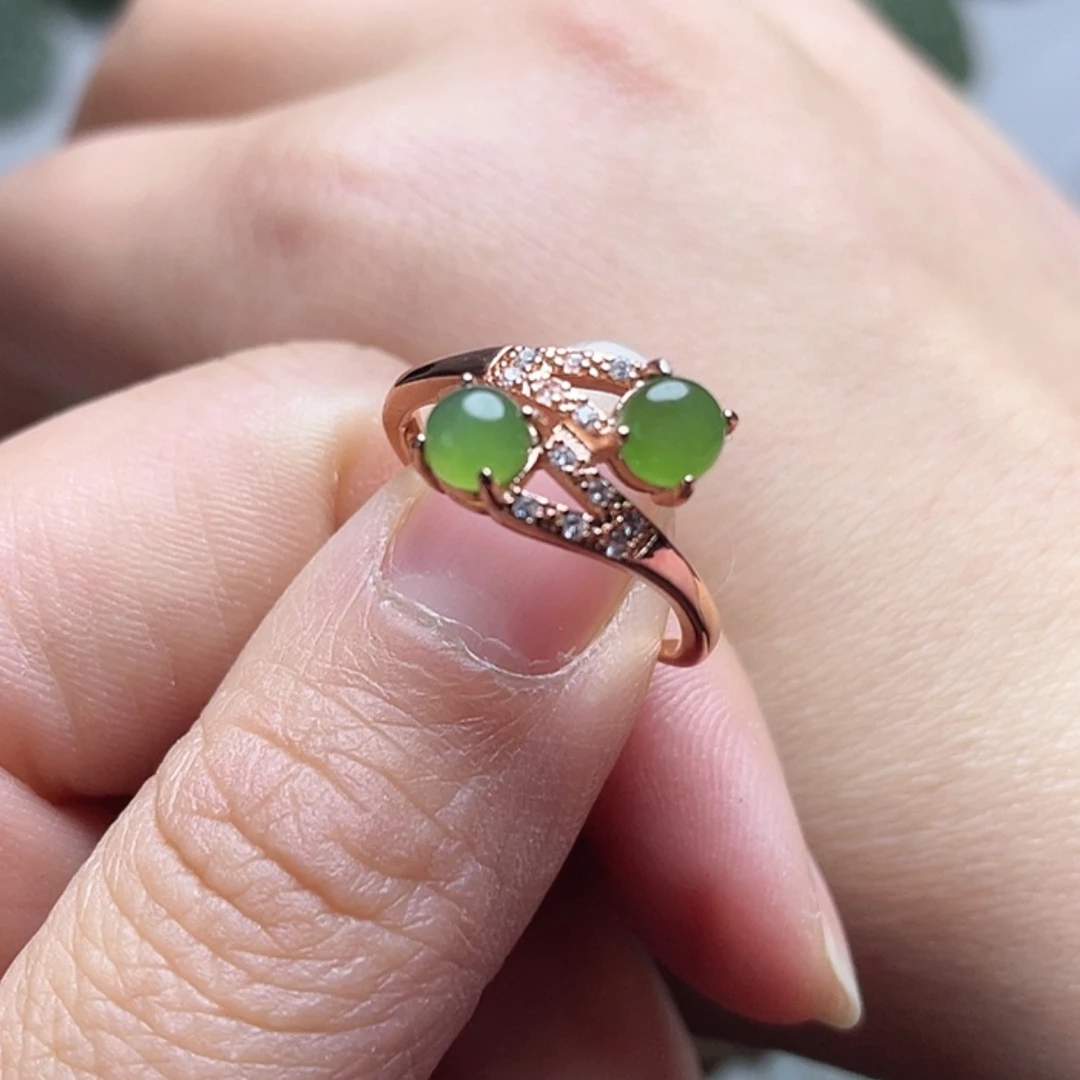 【闪购商品】和田玉戒指合金活口可调节