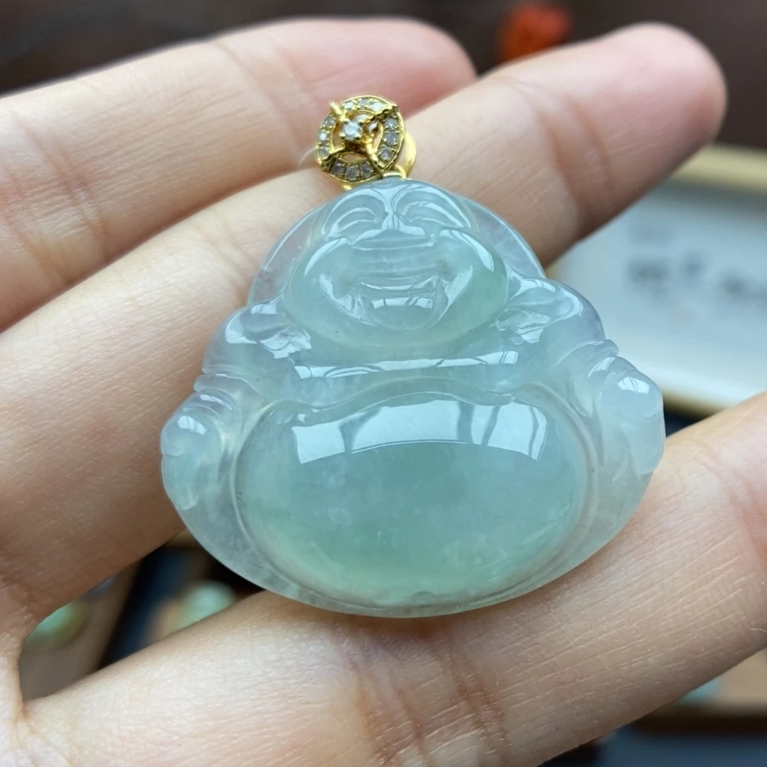 【闪购商品】颈饰18K金镶嵌翡翠35