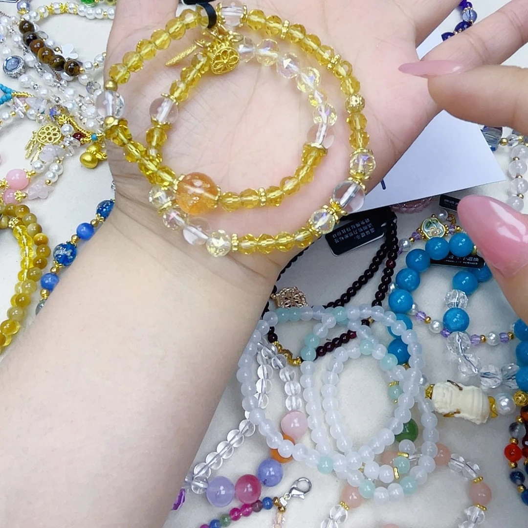 手饰针钠钙石银S925镀金镶嵌