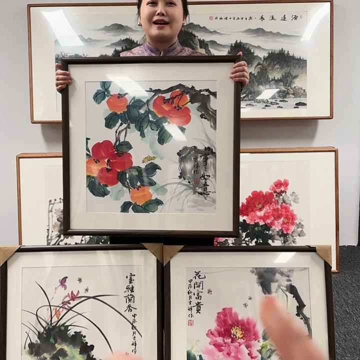 国画带框作品欣赏