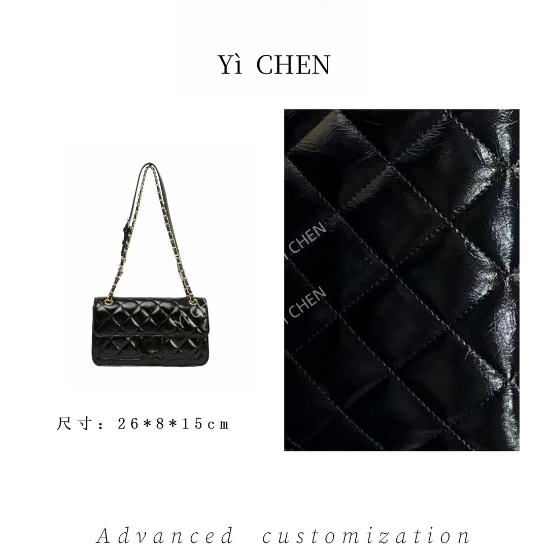 【Yì CHEN】BF-66579-黑色 简约时尚女士新款轻奢单肩斜跨包