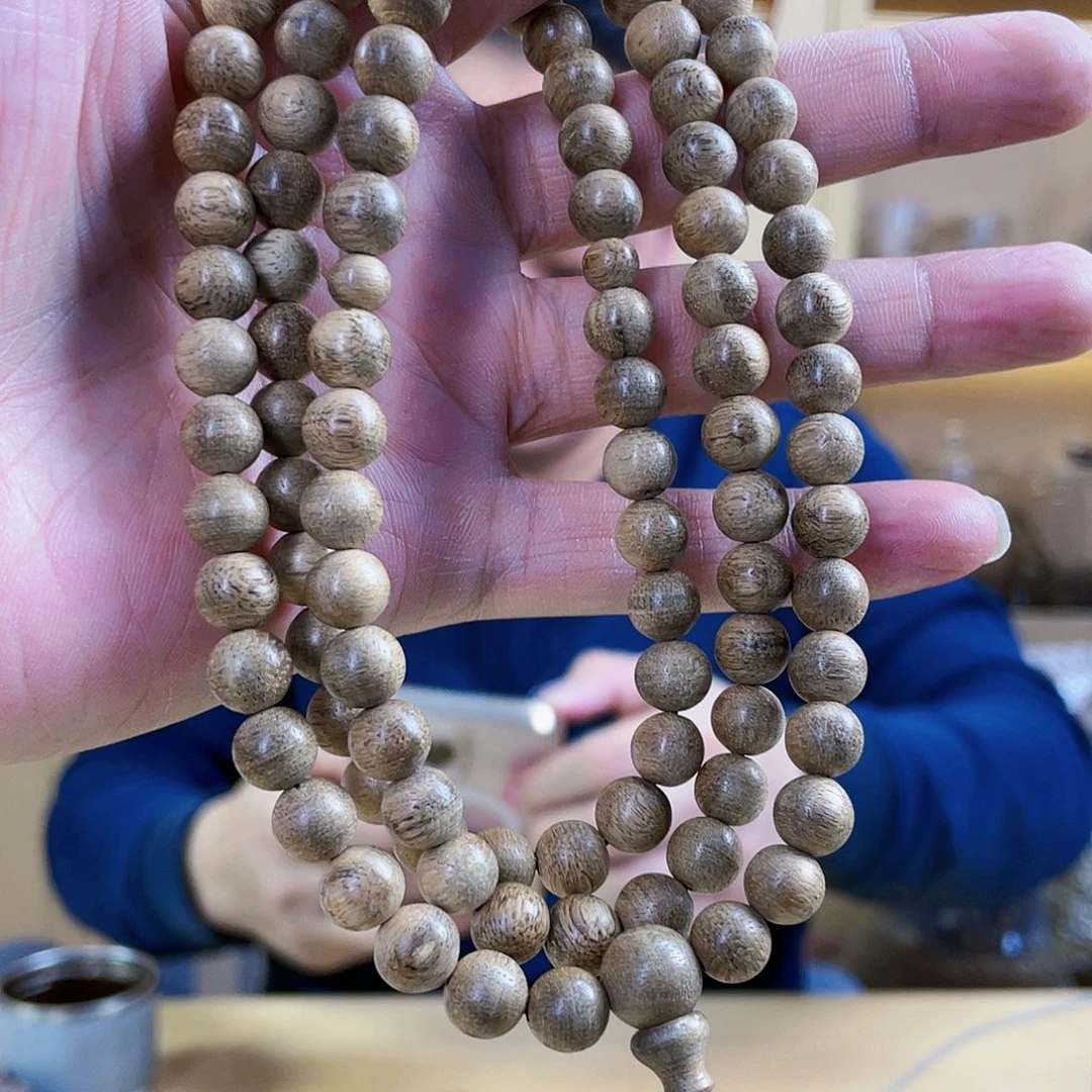 七***喜沉香沉香碎屑拍海南土沉圆珠长串卡08/克多样性发一