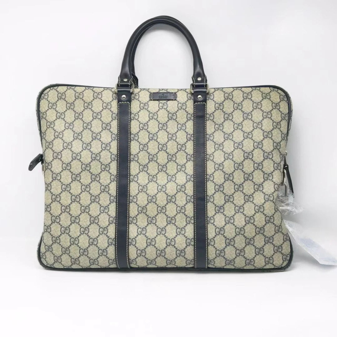 95新 GUCCI/古驰 洋诚二手 古驰老花手提公文包