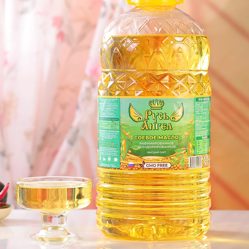 俄罗斯原装进口罗斯天使牌大豆油5升/桶