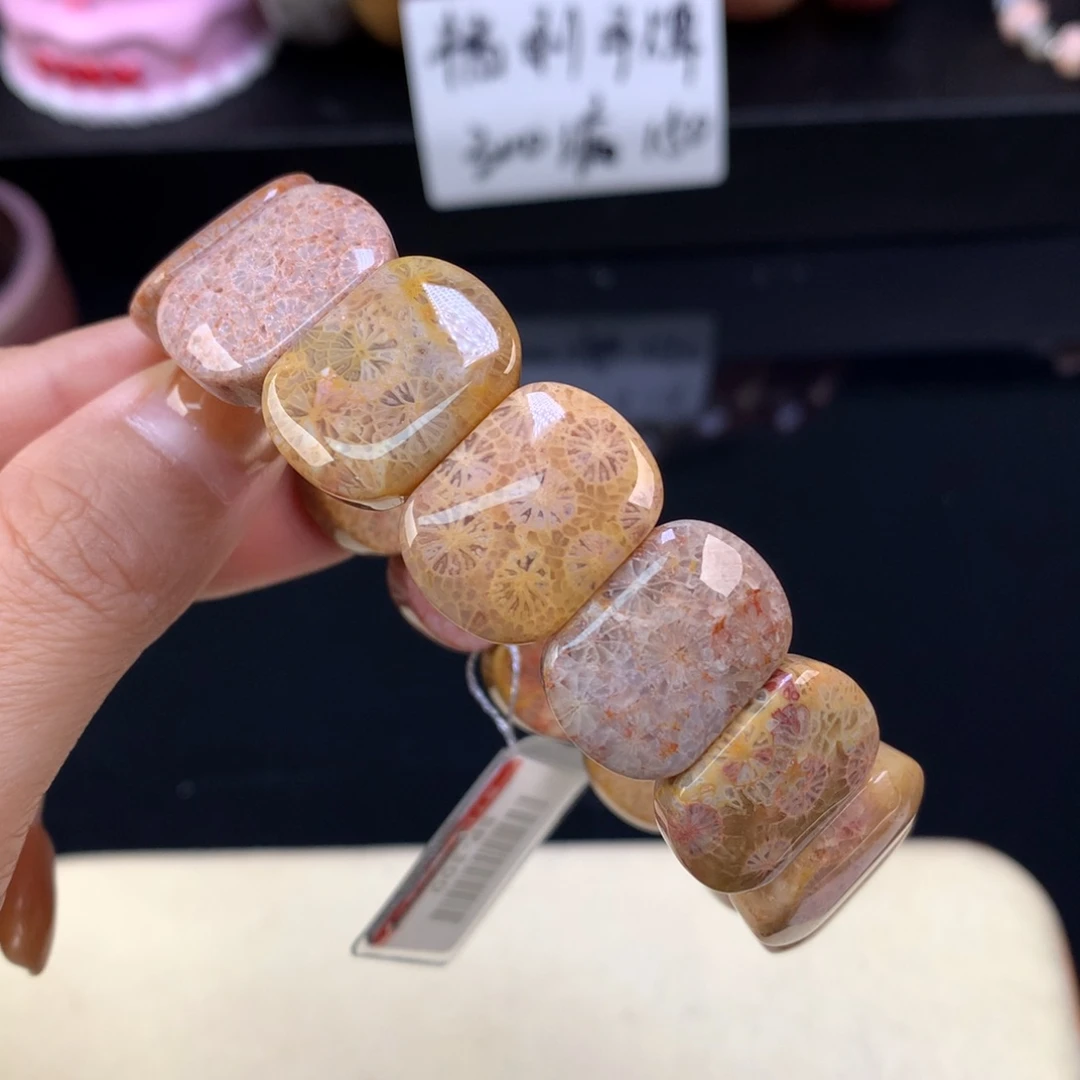 硅化珊瑚（珊瑚玉）未镶嵌颈饰五折漏价手牌（1号）