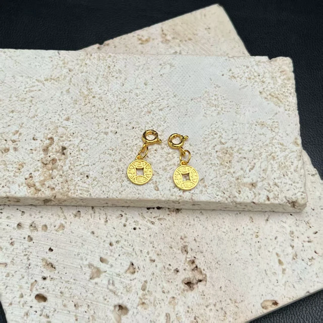 吊坠925银 【北野珠宝】S925银铜钱万能扣吊坠-B44H-273多样性发一