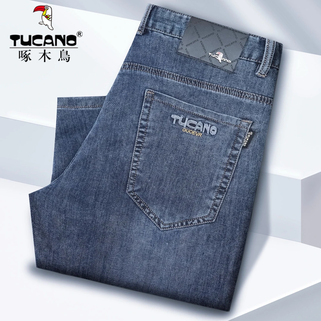 TUCANO/啄木鳥【天丝短裤】男士夏季薄款直筒宽松五分七分牛仔裤男