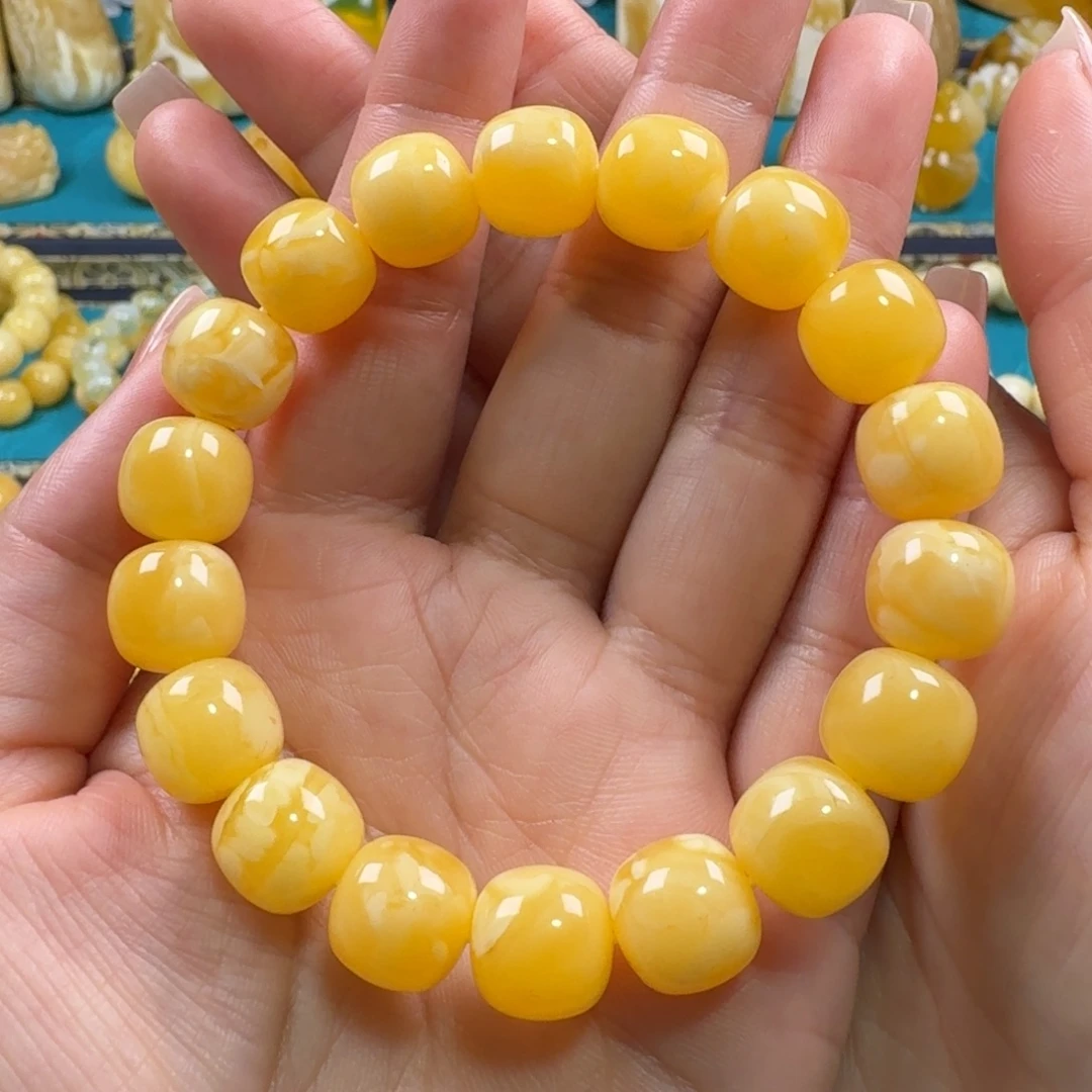 琥珀未镶嵌手链同料