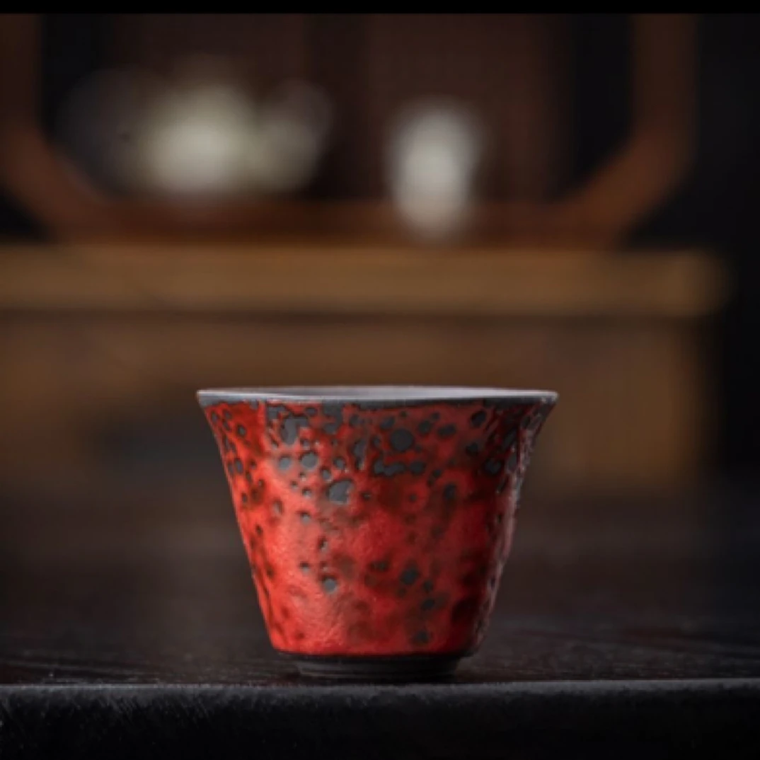 赭石红志野老陶泥小品壶新品老泥料杯子