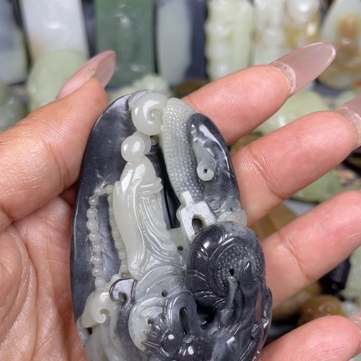 和田玉未镶嵌挂件