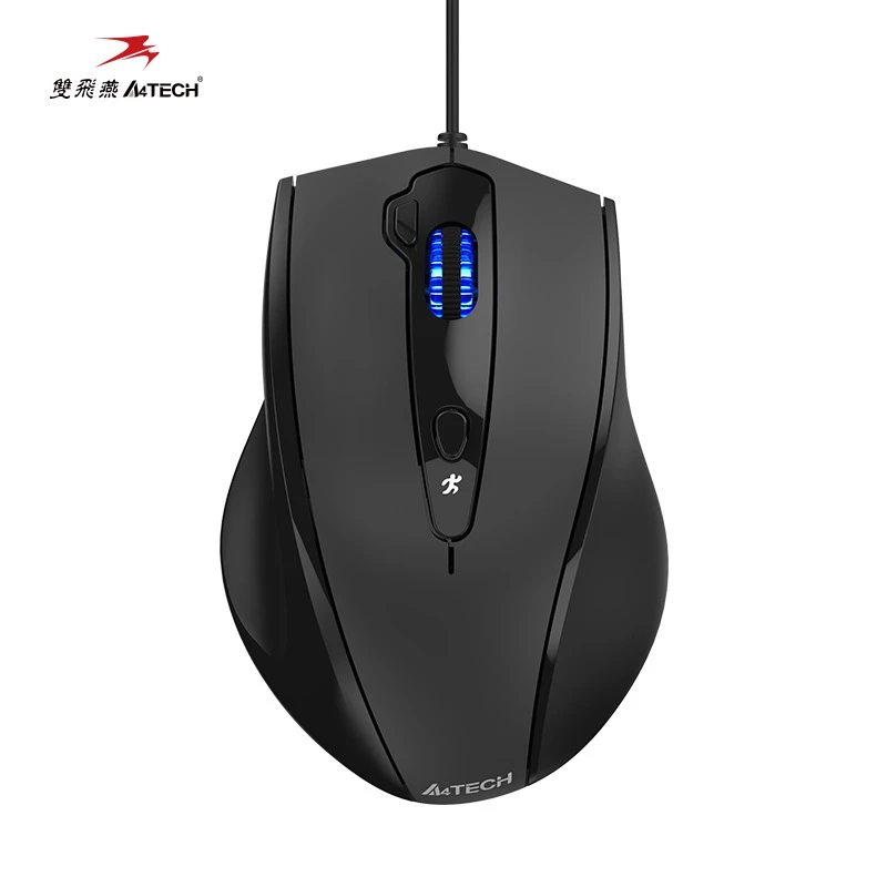 双飞燕大手鼠标静音办公台式笔记本通用超耐用针光鼠黑色