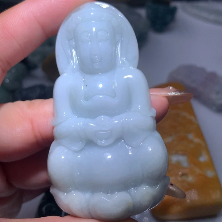 翡翠未镶嵌颈饰保真天然A货翡翠