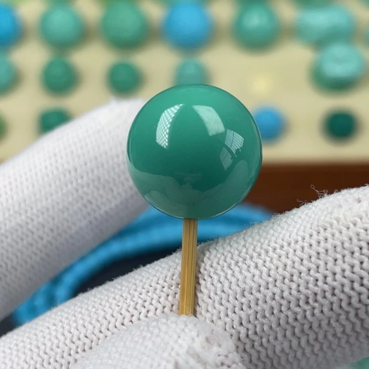 玻璃瓷正绿色卡16全品圆珠