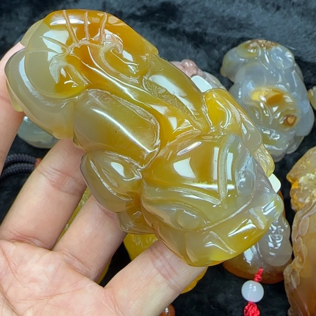 玛瑙/玉髓合金手把件
