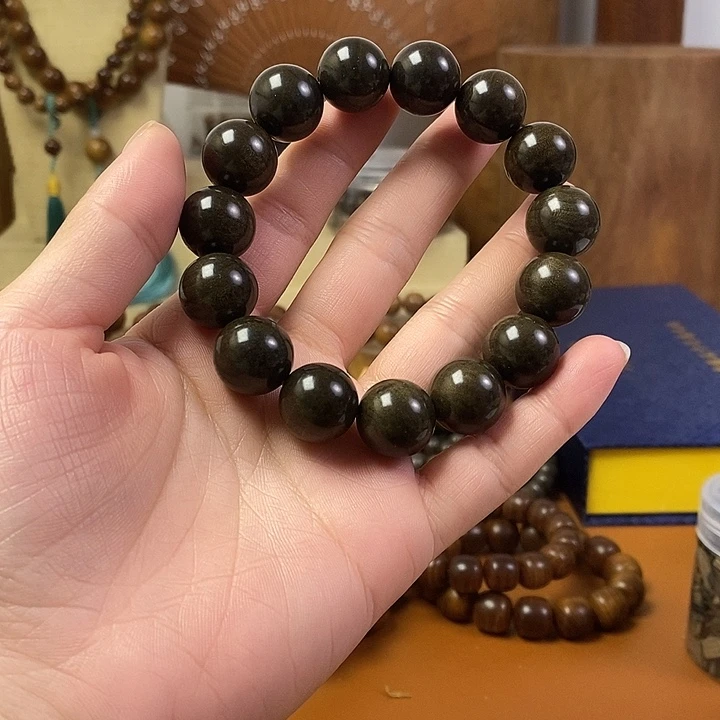 檀香木老山檀香阴沉1.5手串
