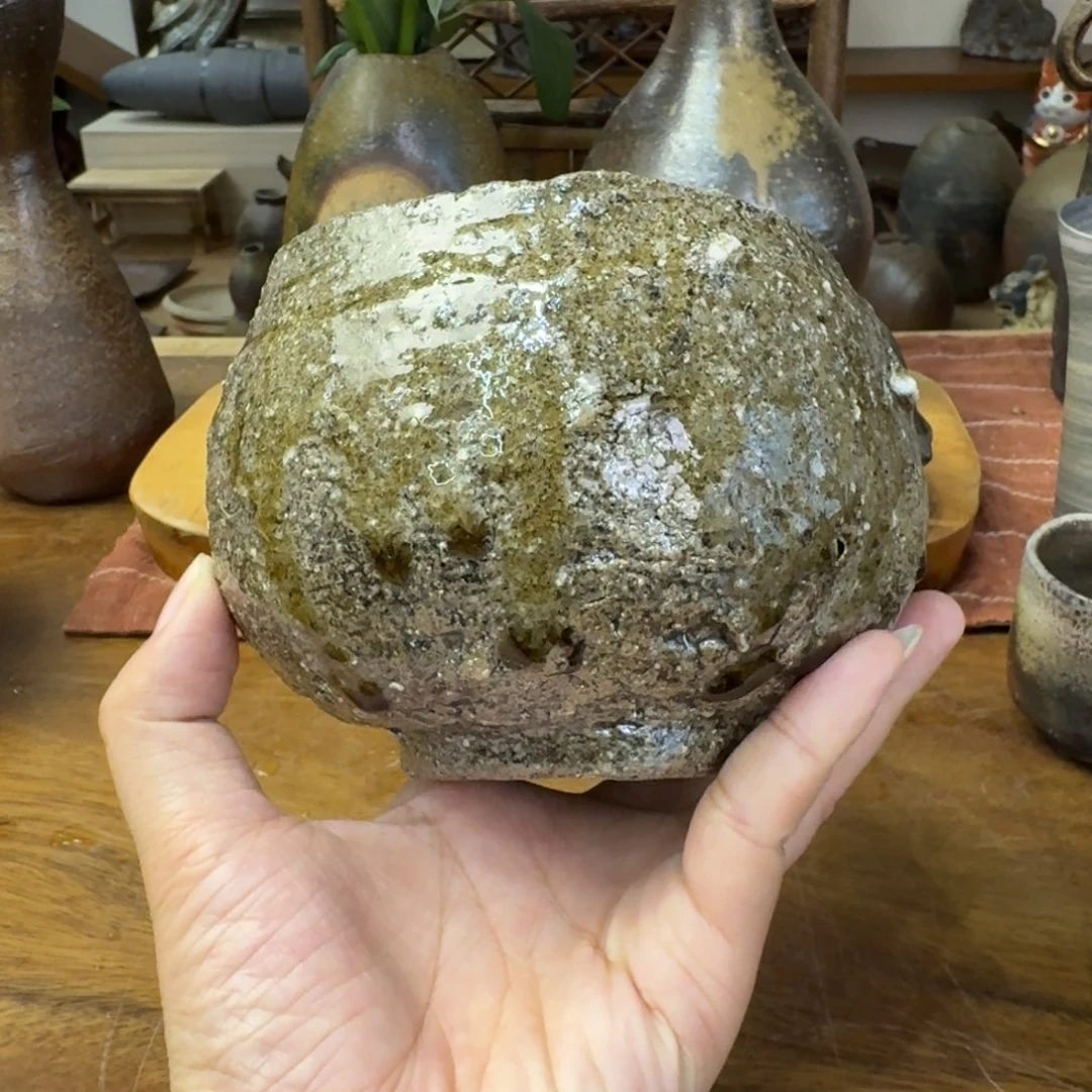 藤原章备前烧山土碗福利一口价