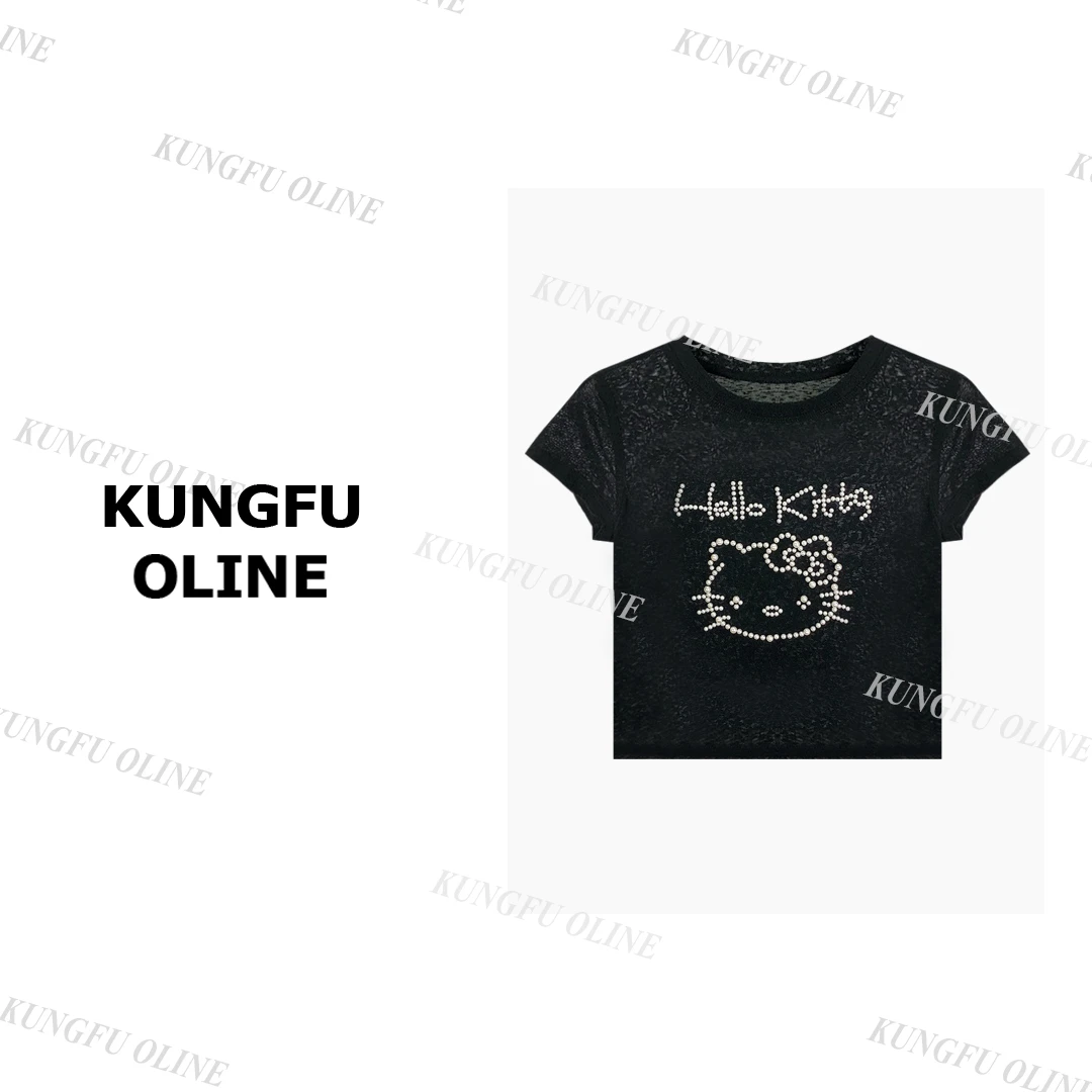 【祎祎】【大头猫猫】T00155天丝亚麻卡通轻奢休闲风夏季T短袖女士