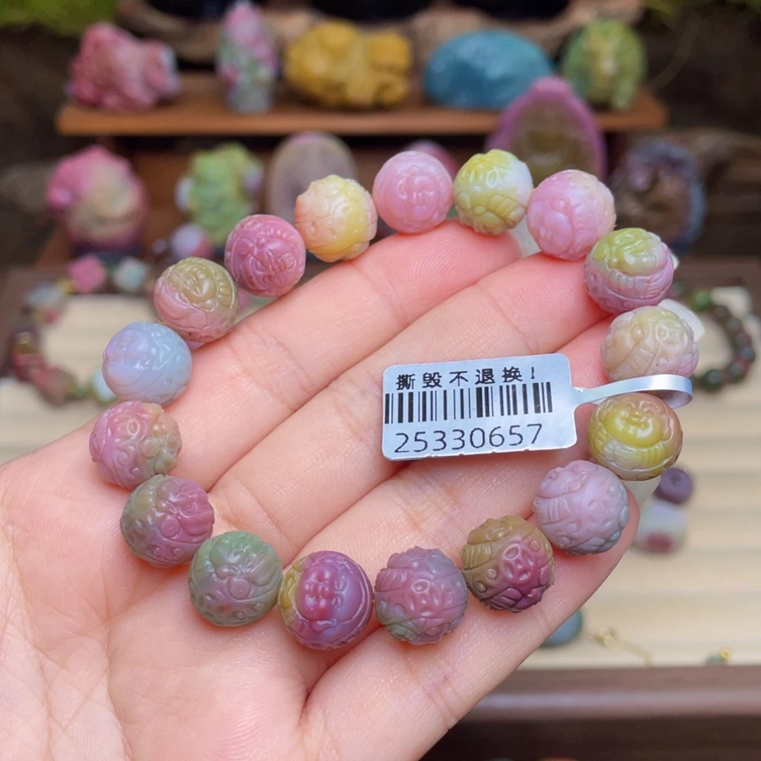 玛瑙/玉髓手串未镶嵌盐源玛瑙苏工财富一生