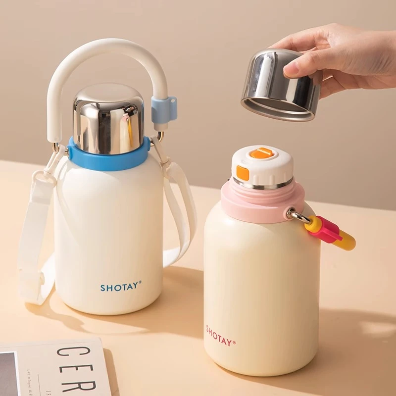 保温杯超大容量316不锈钢学生便携提手男女同款户外运动泡茶水杯