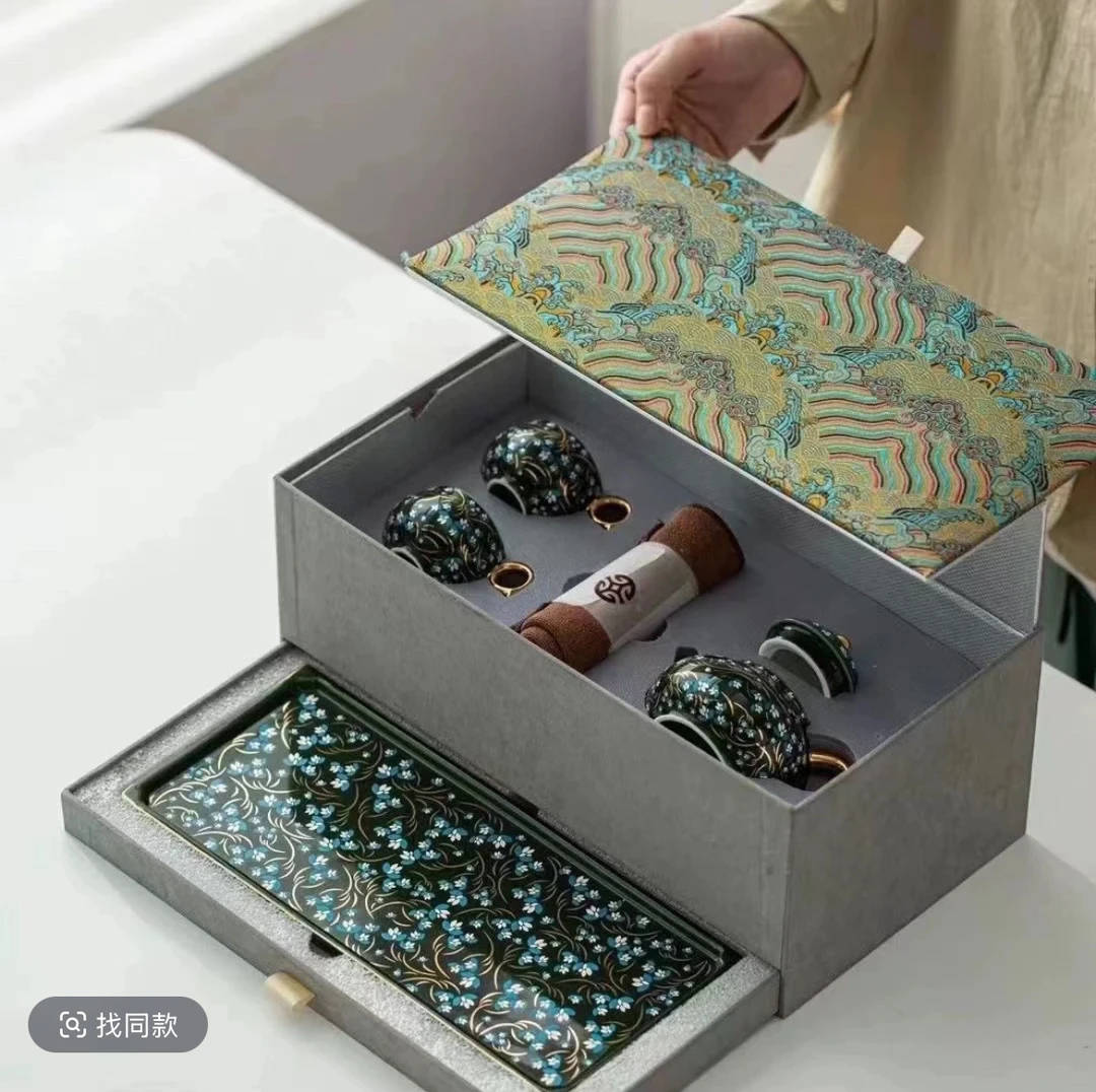 郑丽卿翠绿一壶两杯➕茶巾➕茶盘