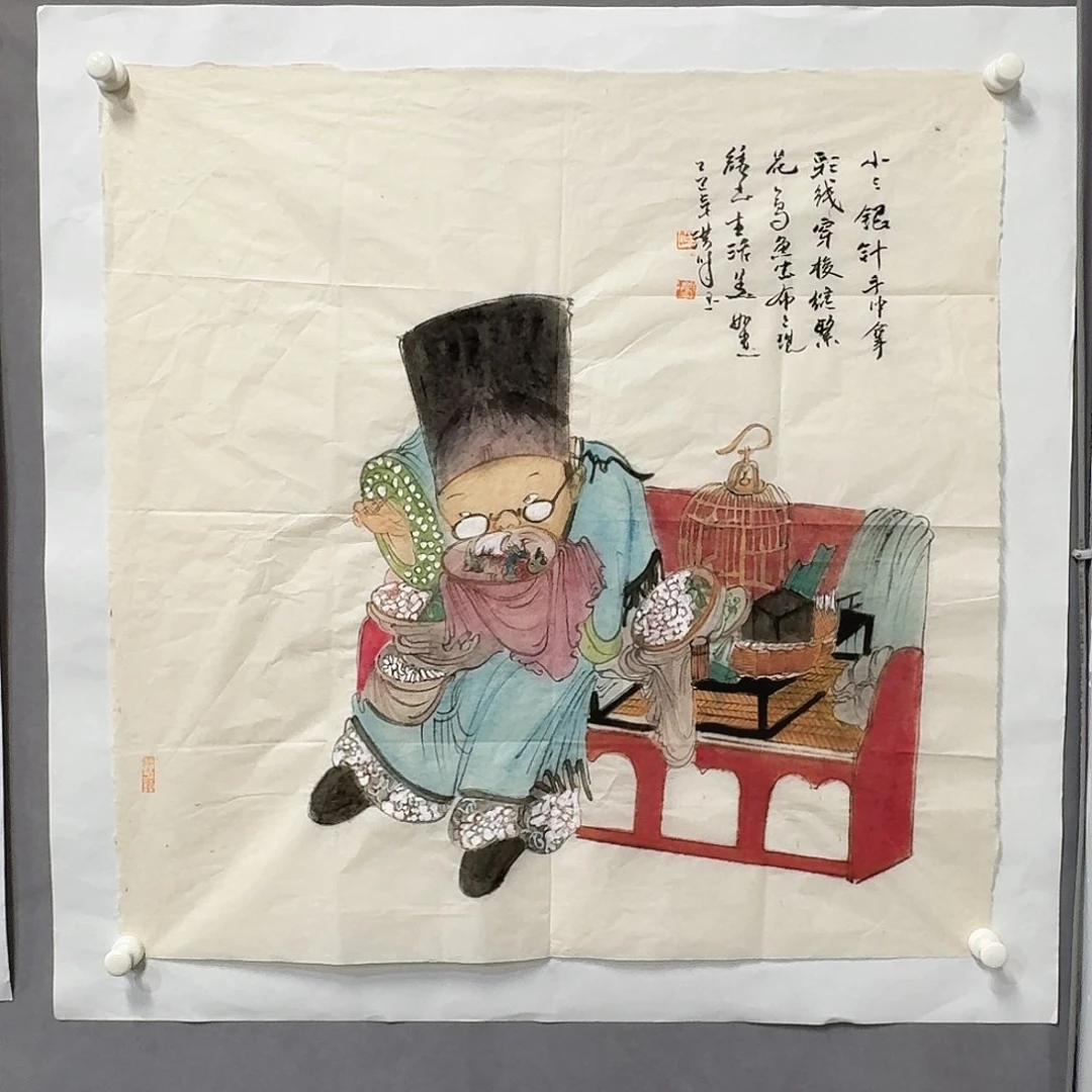 国画亲笔手绘放心去藏