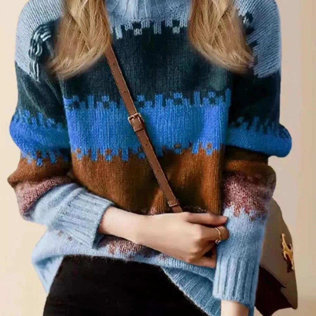 《五彩》山羊绒套头衫材料包+工具+视频教程