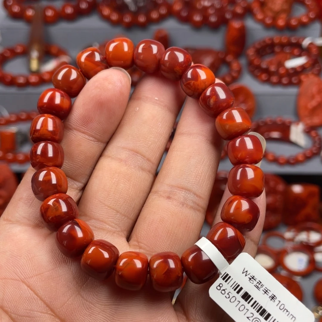 南红玛瑙未镶嵌珠宝奇石单圈10