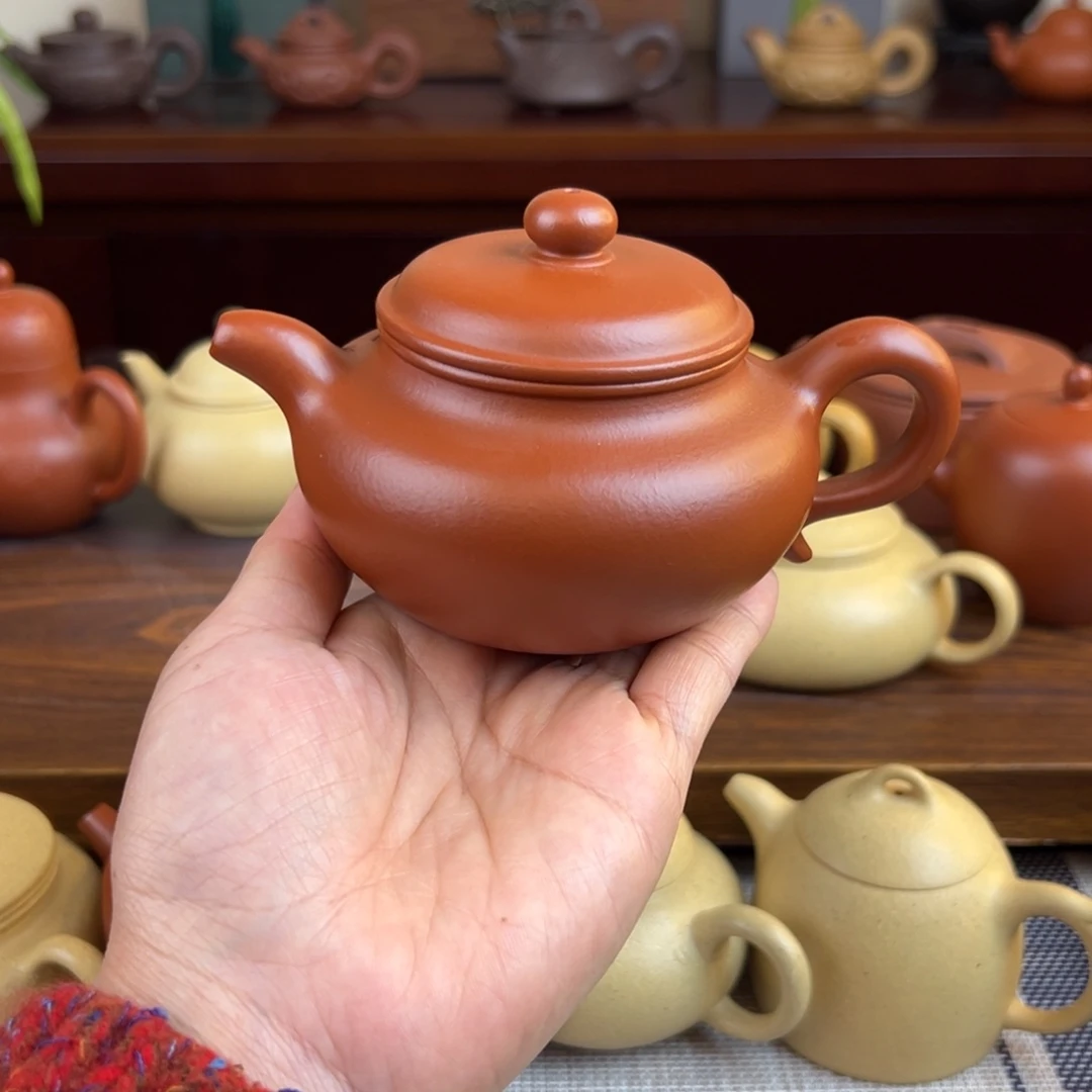 茶壶紫砂朱泥仿古全手220cc