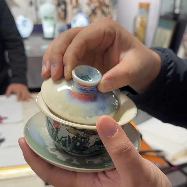 瓷片陶瓷作品 陶瓷手绘