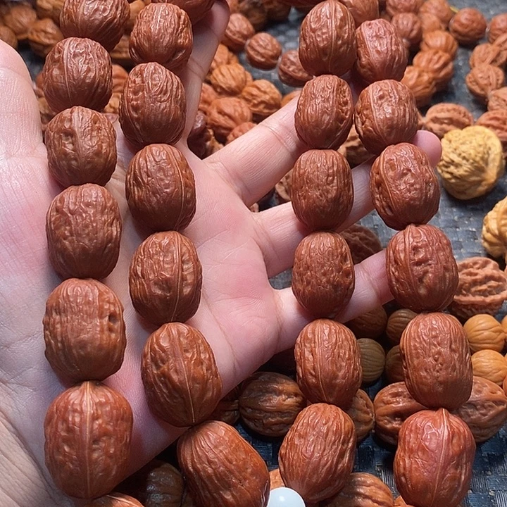 夜***雨手串文玩核桃红枣脖挂