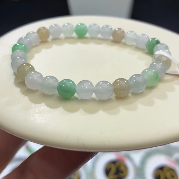 翡翠未镶嵌手链卡6.8