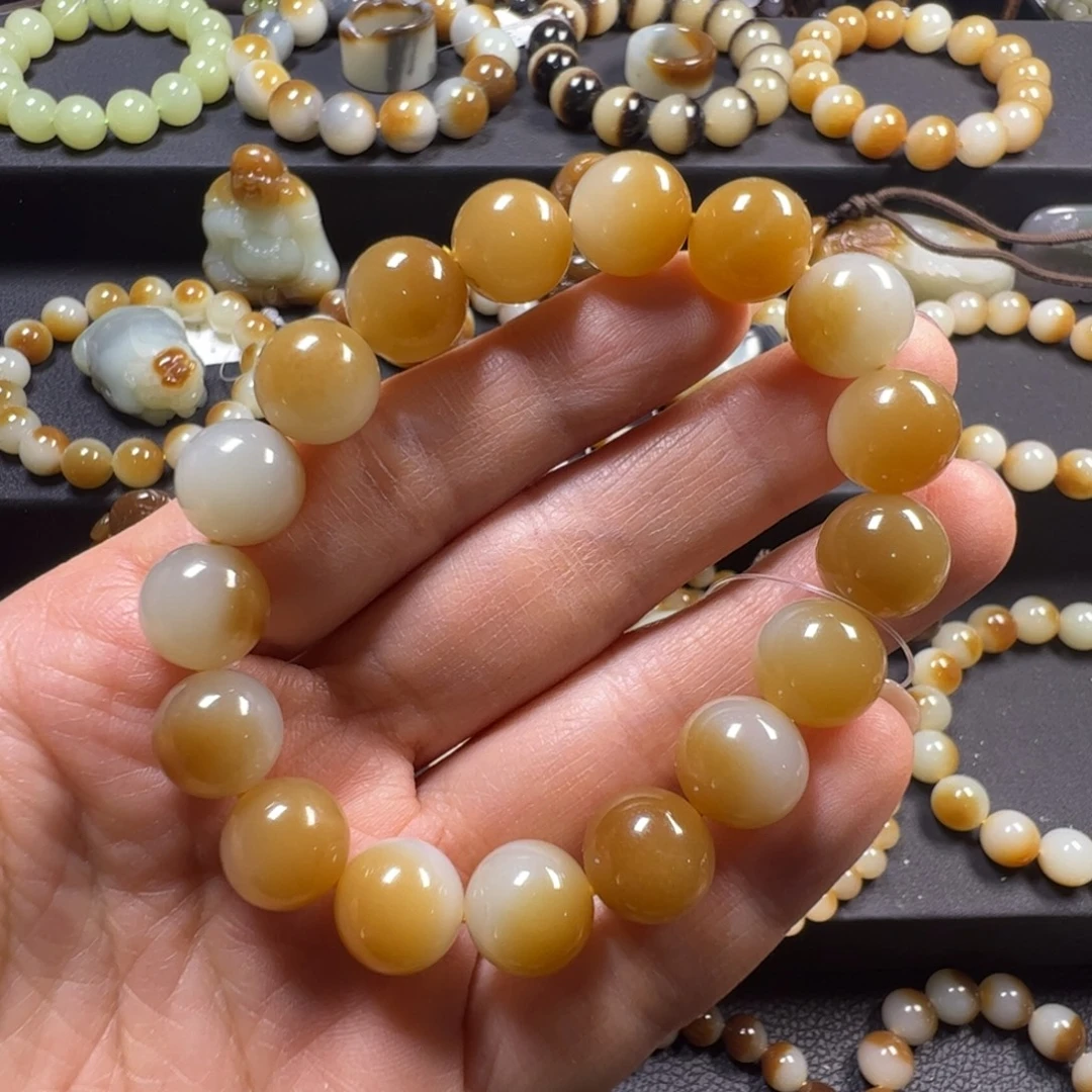 和田玉未镶嵌手链卡12