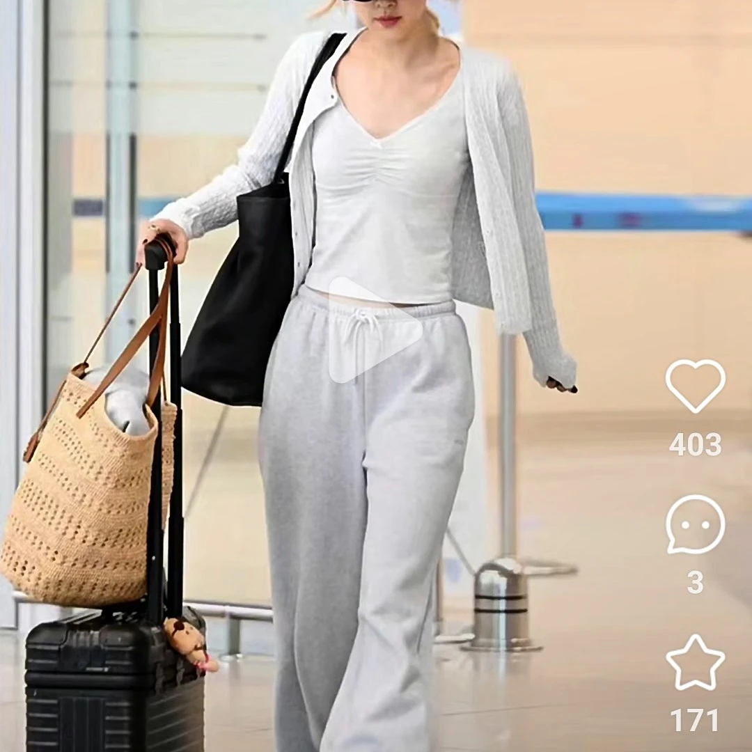 韩国东大门加绒卫裤