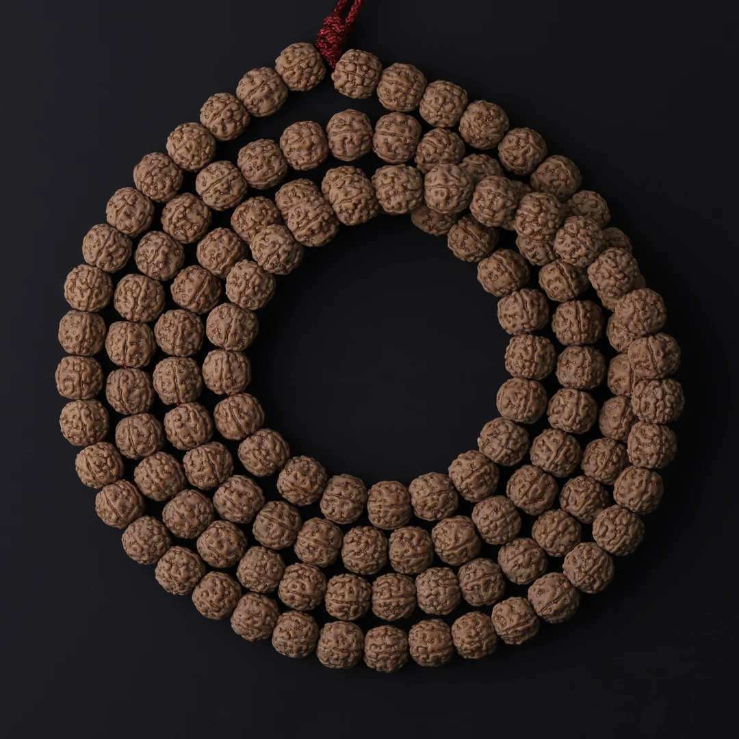 S8335【闷墩盘龙】原桩全品盘龙纹小金刚菩提 108长串（送工具）