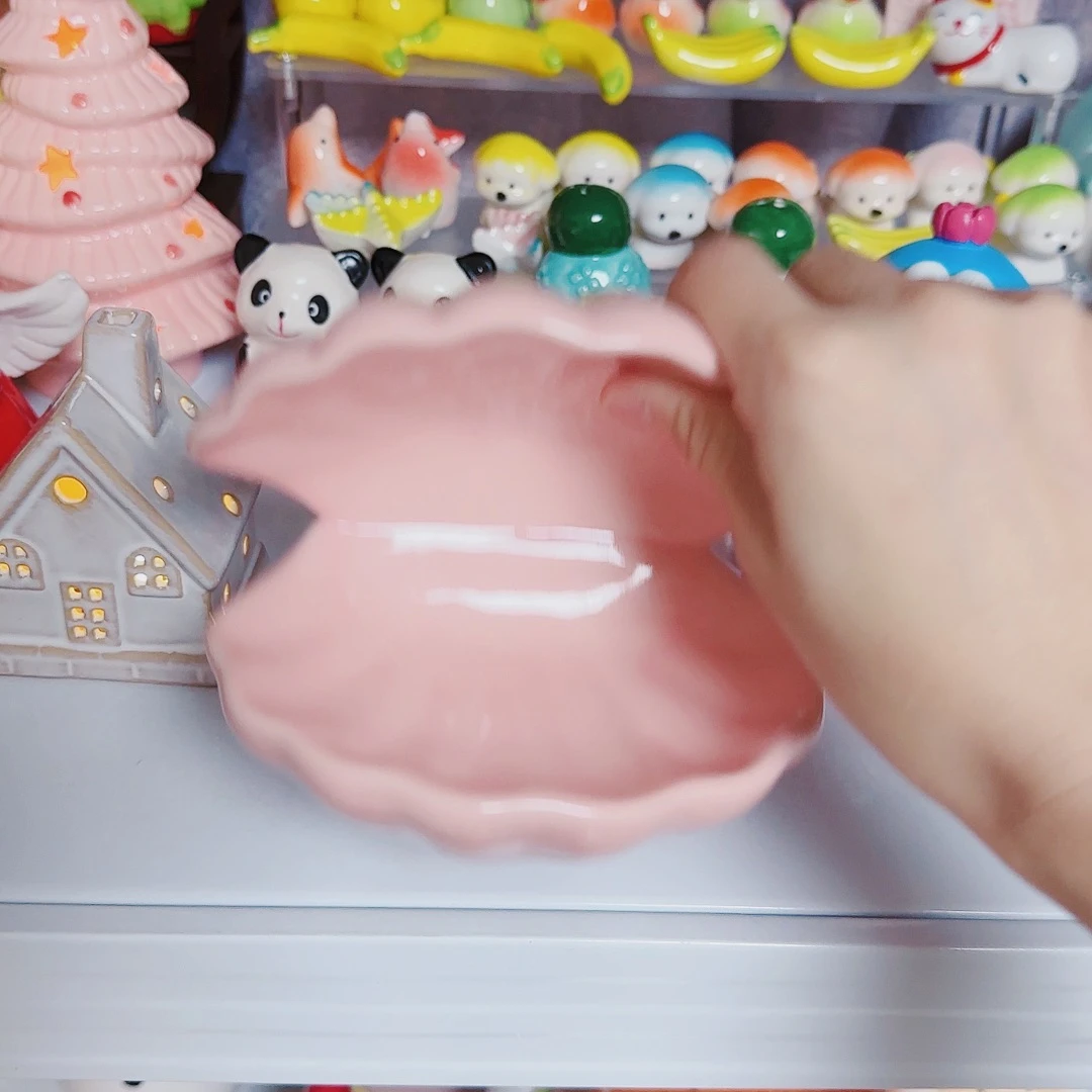 摆件默认微瑕陶瓷不退不换贝壳你