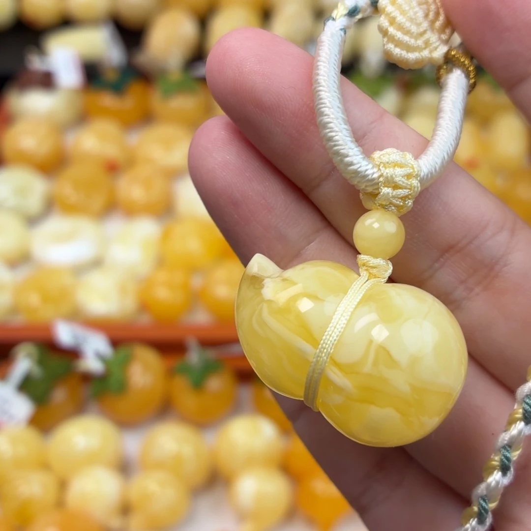 蜜蜡未镶嵌毛衣链蜜蜡