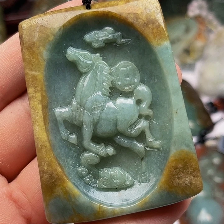 翡翠未镶嵌吊坠(不含链)挂件