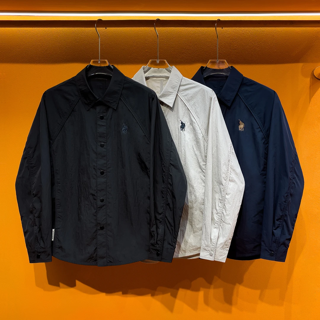 衬衫式翻领外套男士春季2025新款潮流宽松休闲夹克男夏装薄款上衣