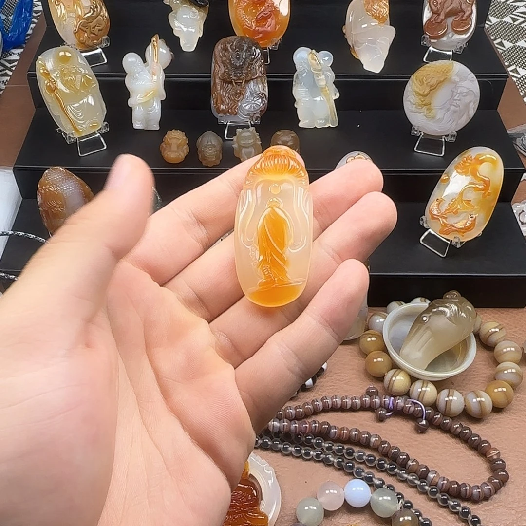 玛瑙/玉髓未镶嵌吊坠(不含链)