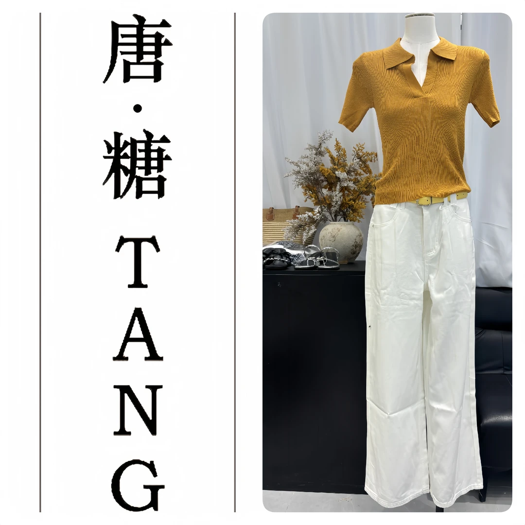 T.TANG唐糖针织气质时尚休闲百搭夏季短袖