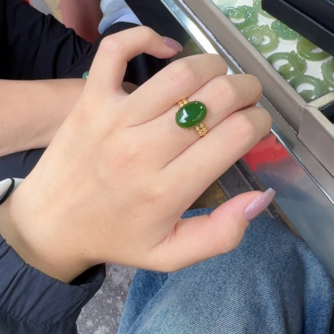 银S925镶嵌手链和田玉