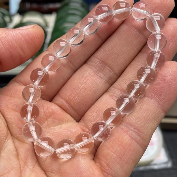 水晶未镶嵌手链天然白水晶A货卡9mm