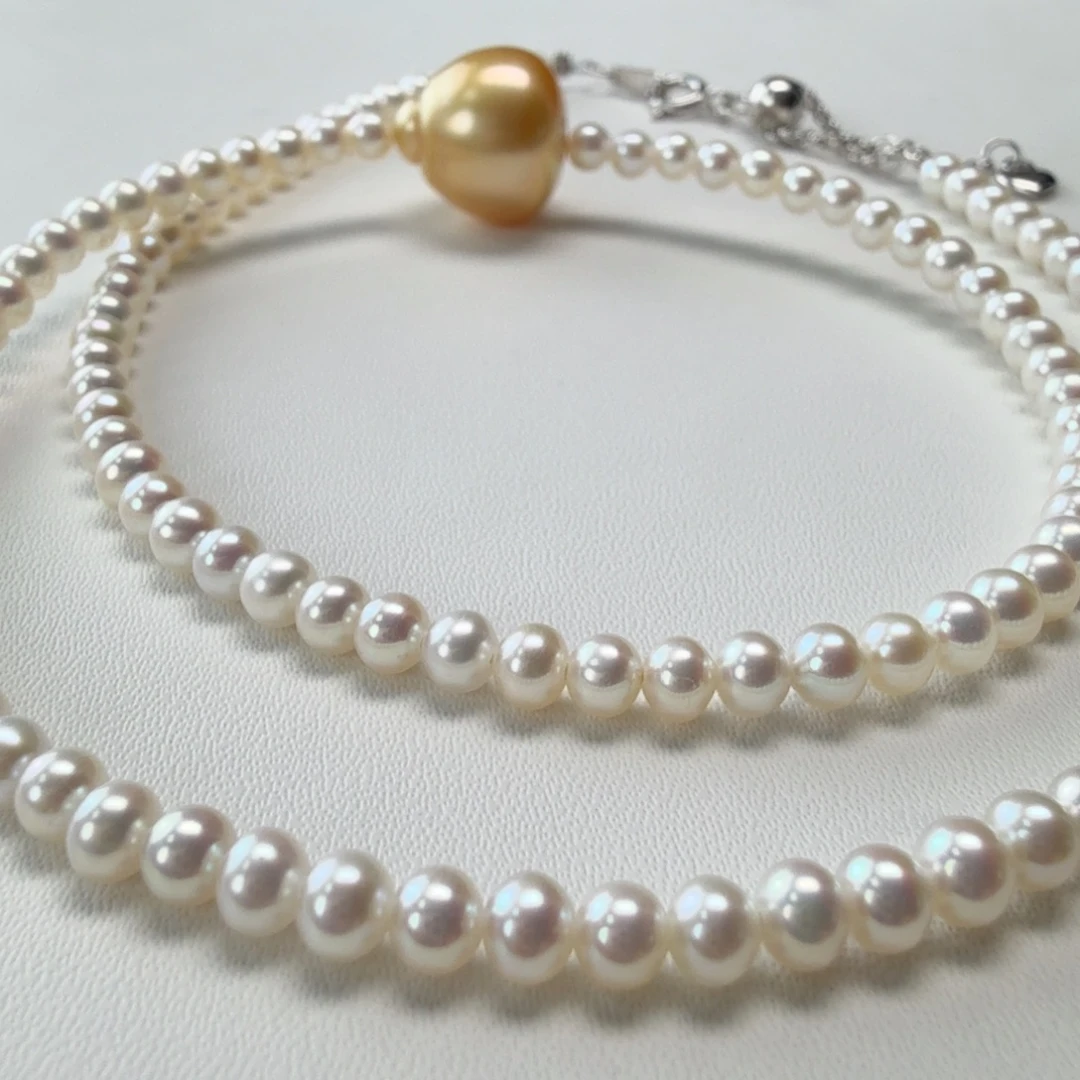 海水珍珠颈饰银S925镶嵌