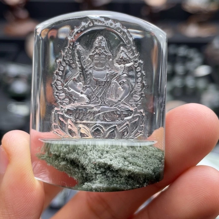 颈饰未镶嵌水晶绿幽灵虚空藏定制