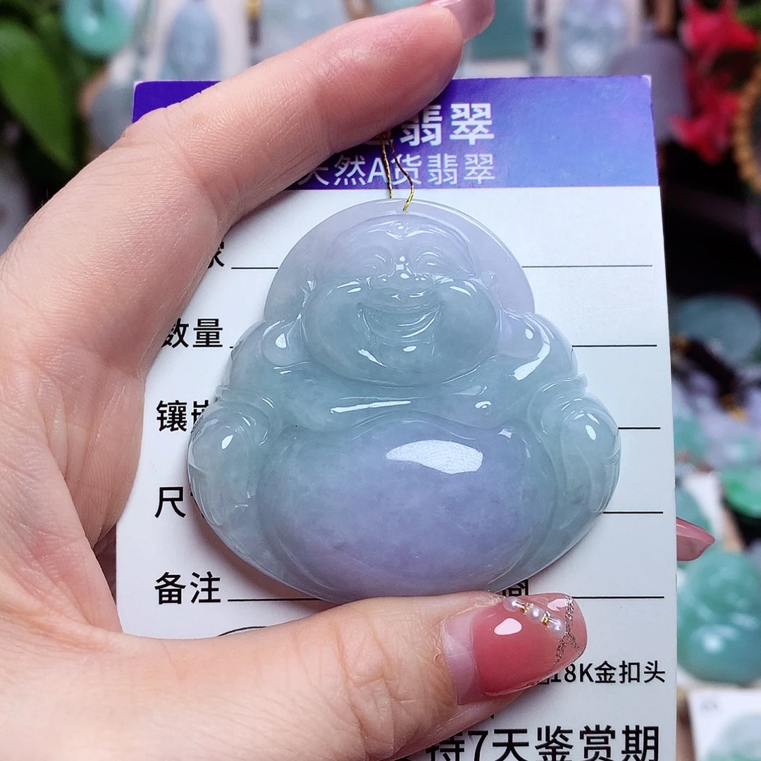 翡翠未镶嵌颈饰佛公29
